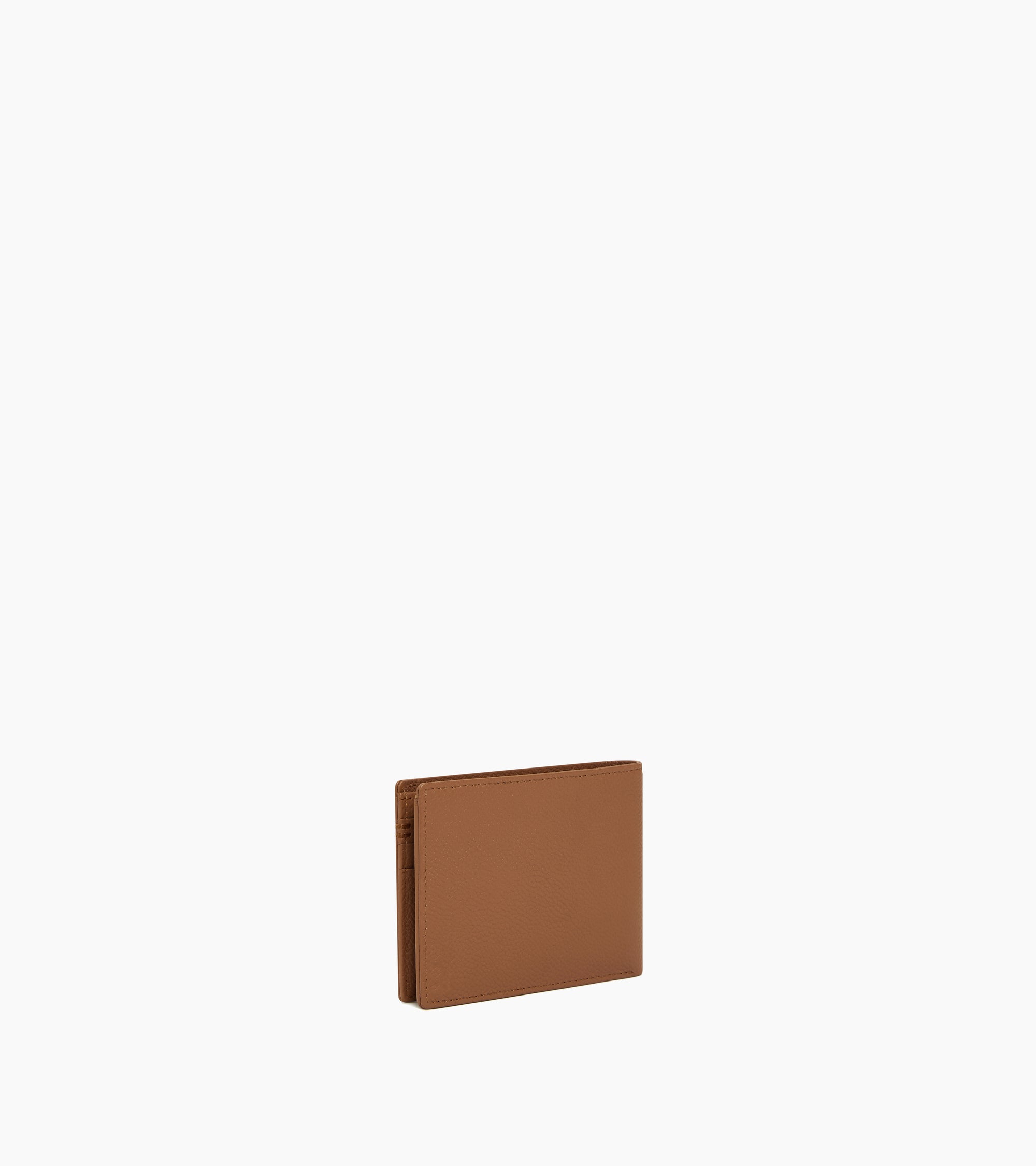 Lucien horizontal zipped wallet in grained leather
