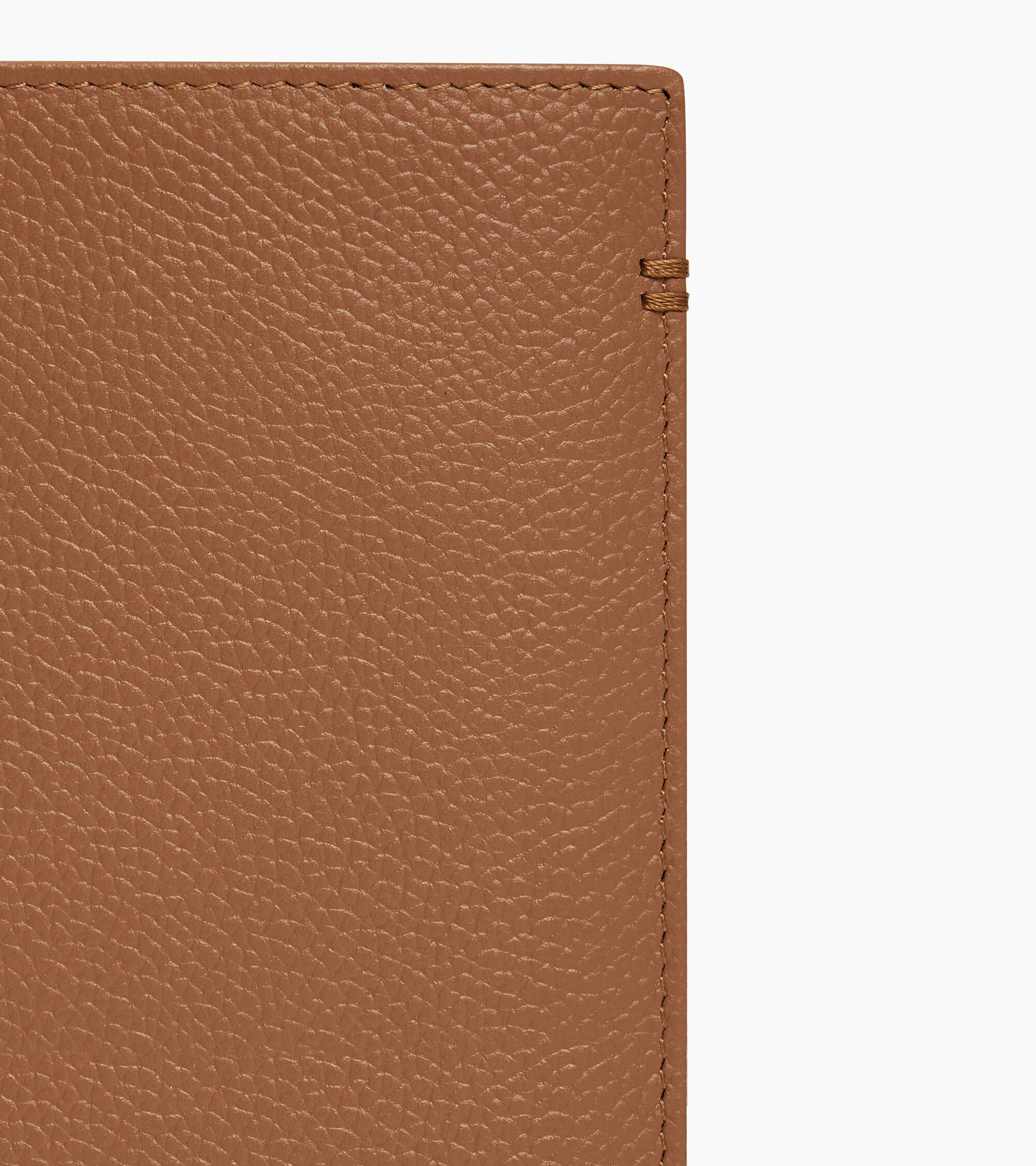 Lucien medium vertical two-fold zipped wallet in grained leather