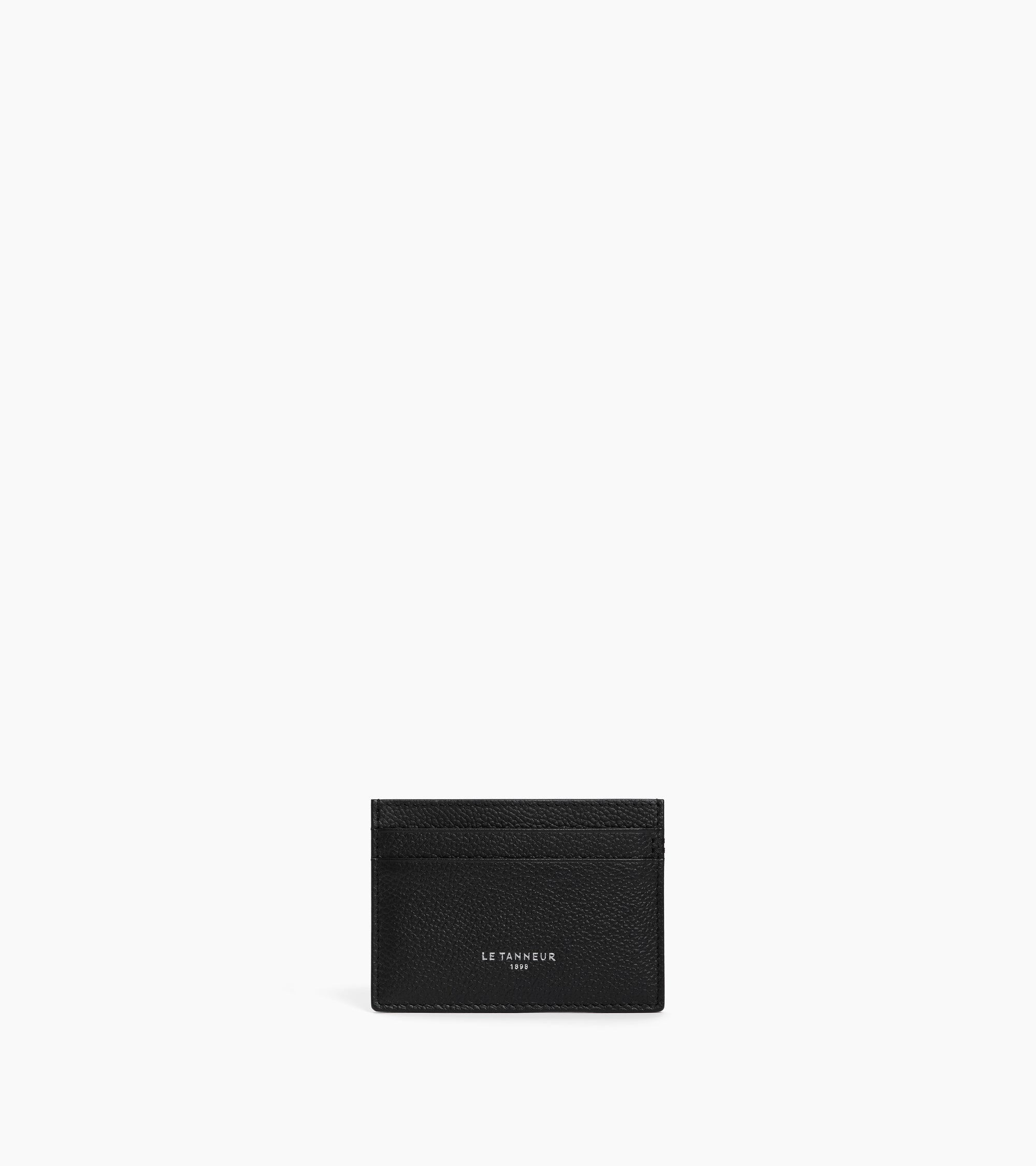 Lucien card holder in grained leather