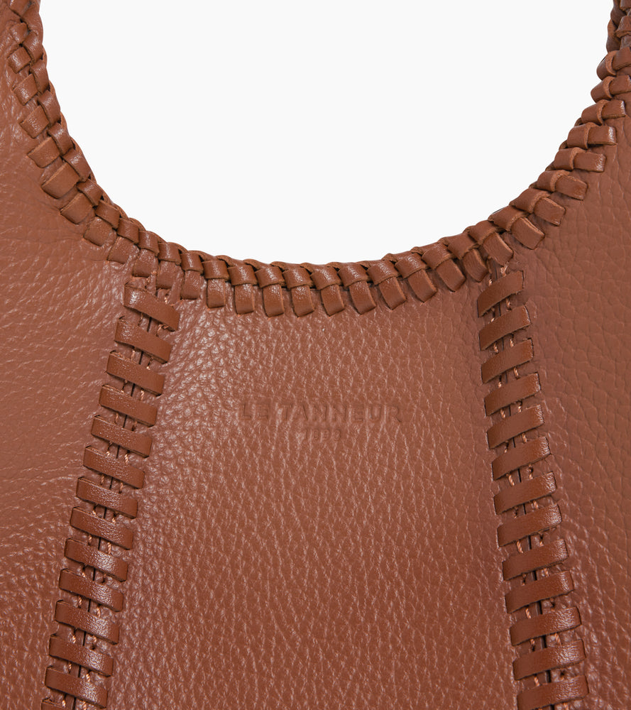Mini-Handtasche Juliette aus genarbtem Leder mit Naht-Details
