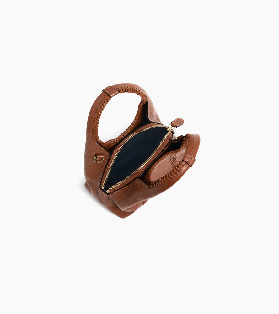 Juliette mini grained leather handbag with topstitching