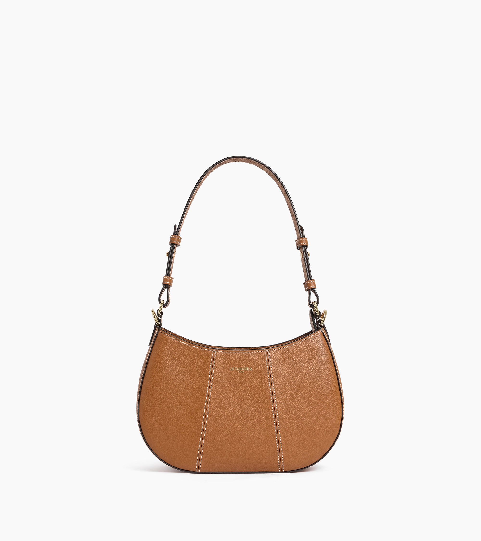 Petit sac demi-lune Juliette en cuir grainé