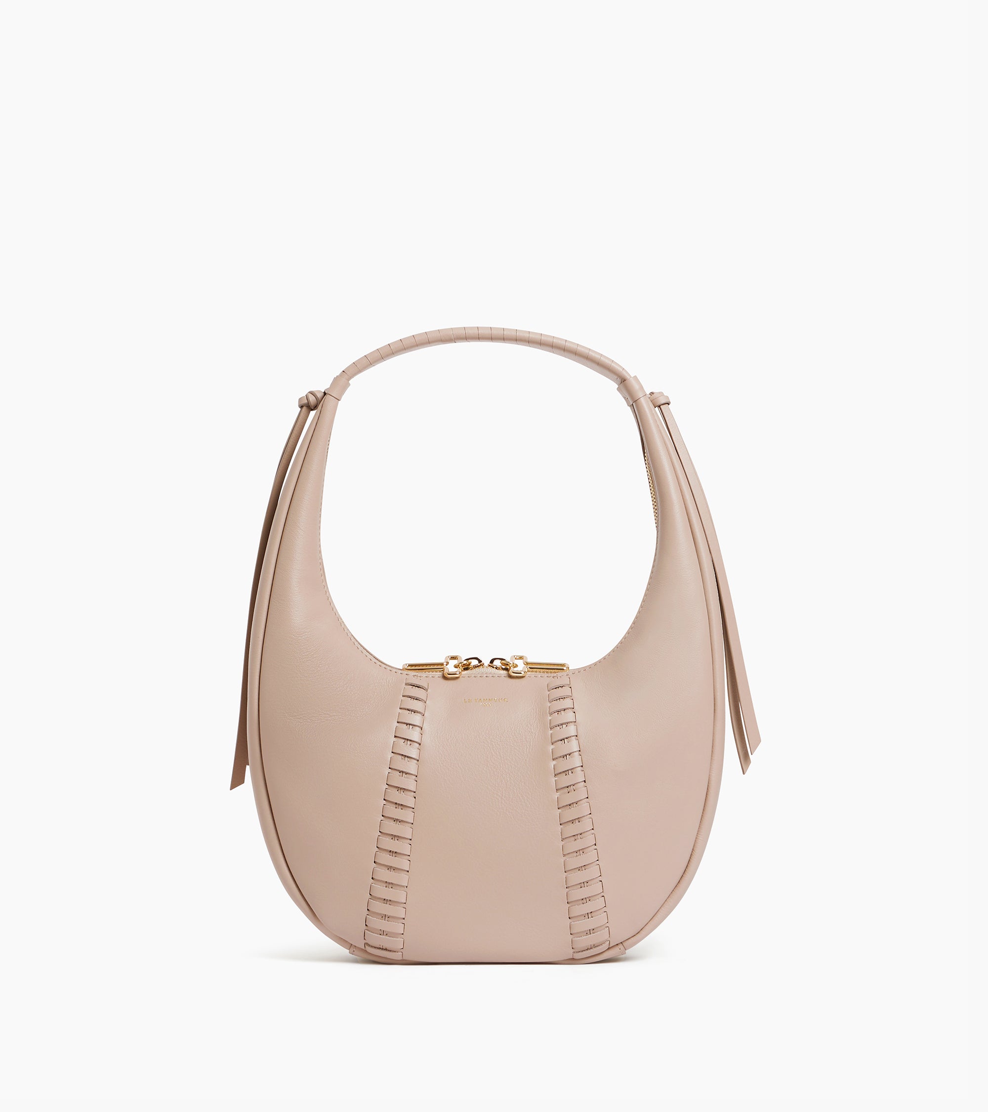 Sac hobo petit modèle Juliette en cuir lisse lacé