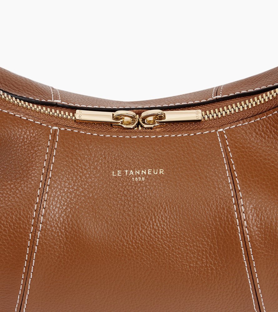 Small Hobo Bag in grained leather