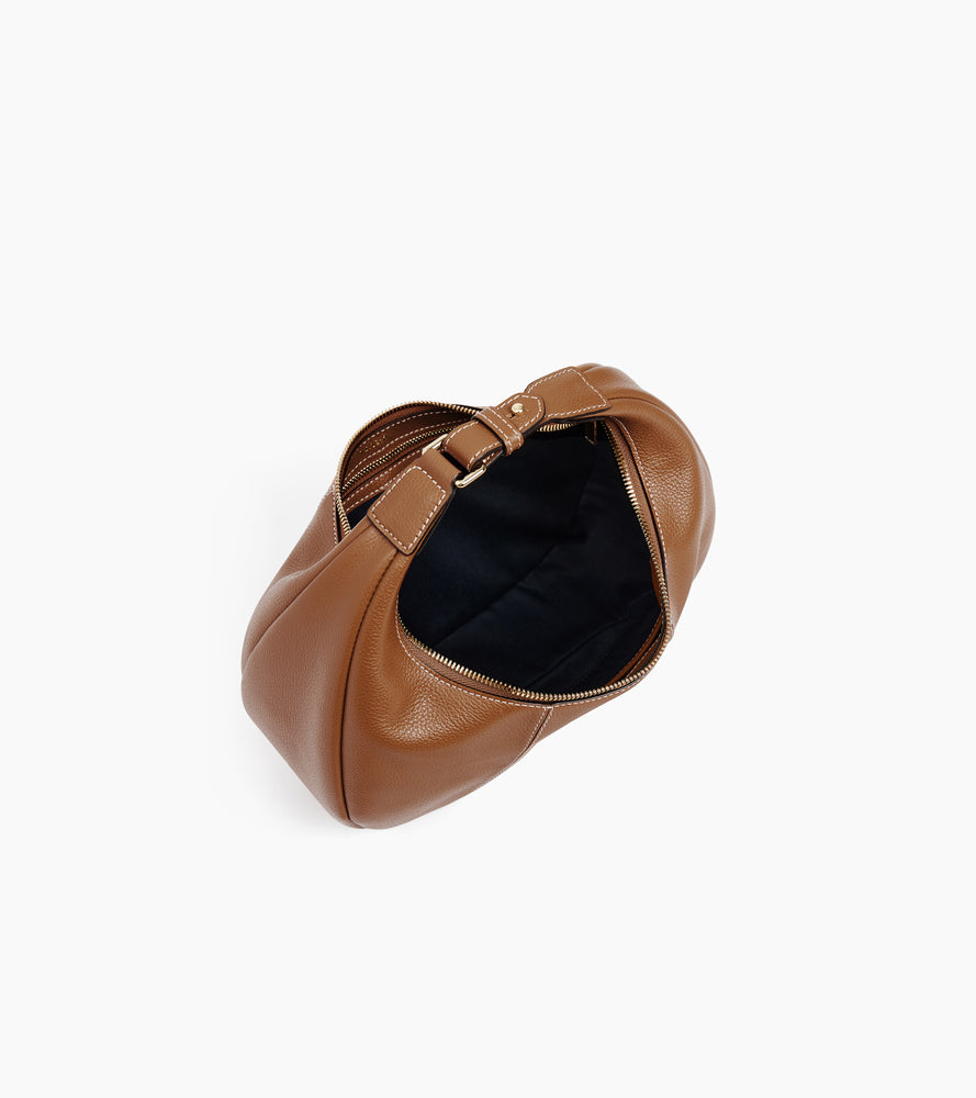 Small Hobo Bag in grained leather