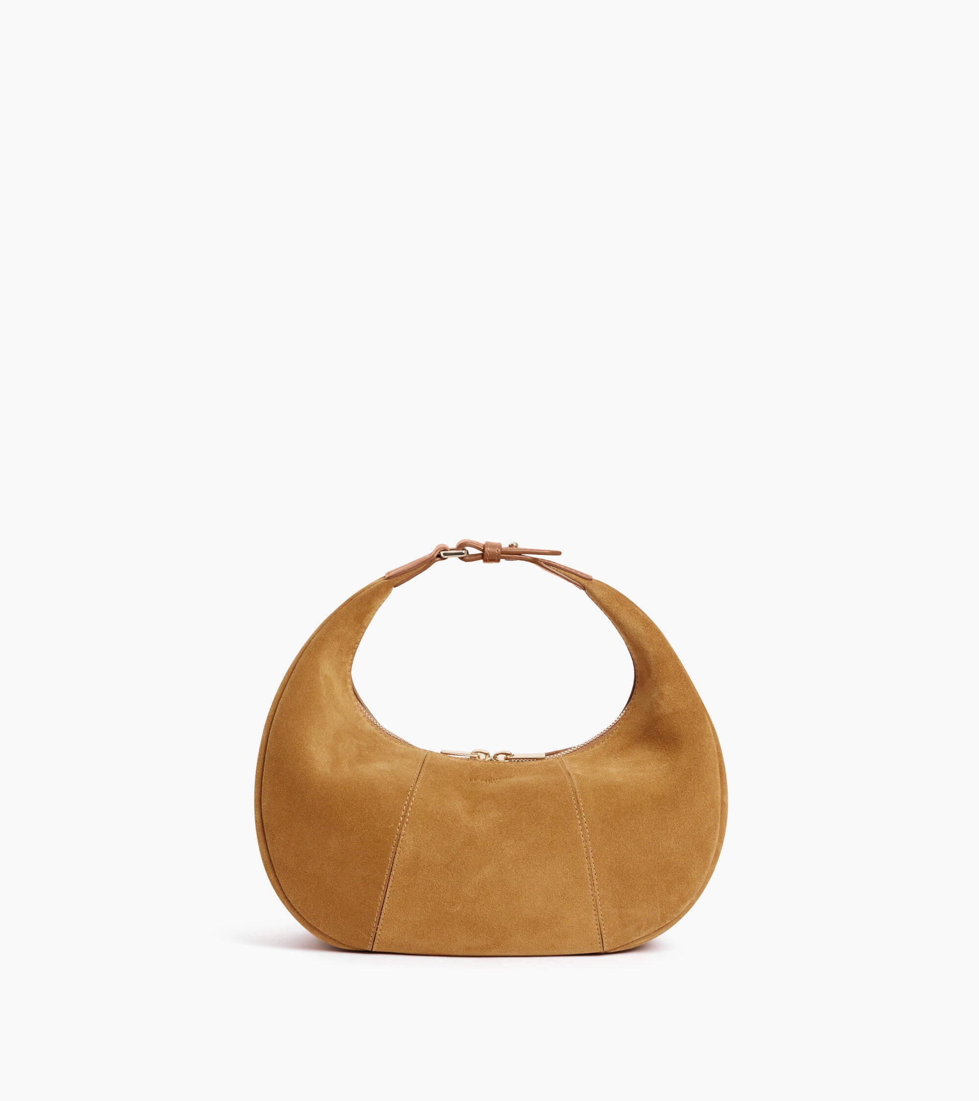 Petit sac hobo Juliette en cuir refente de velours