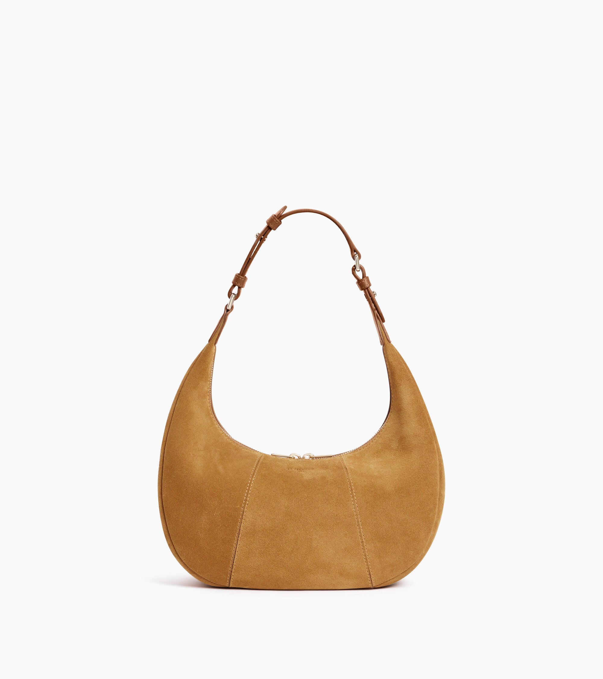 Petit sac hobo Juliette en cuir refente de velours