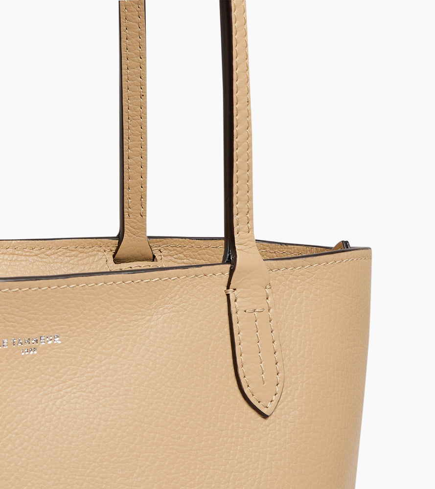 Louise small tote bag in grained leather
