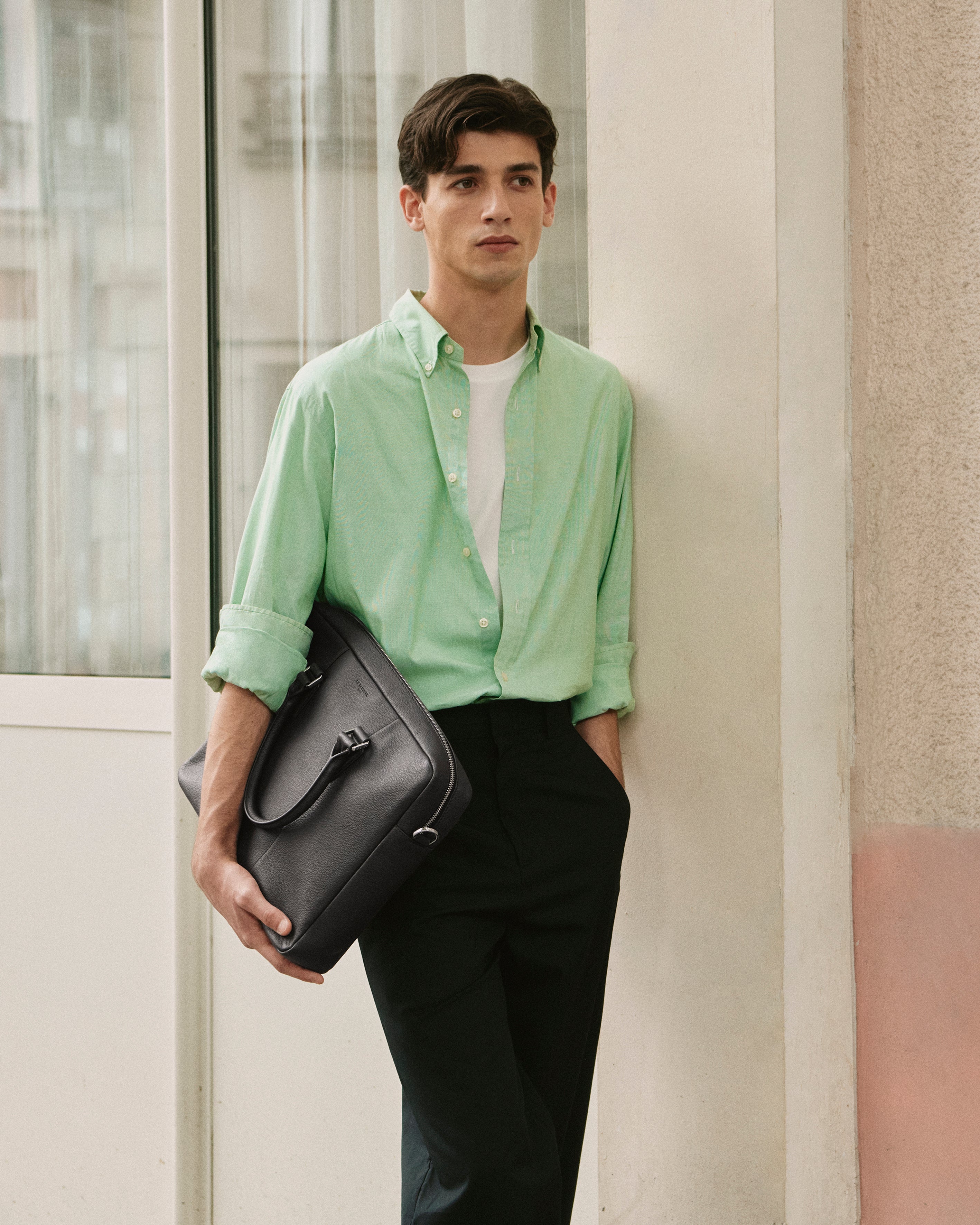 Porte documents 15" Marceau en cuir grainé moyen modèle