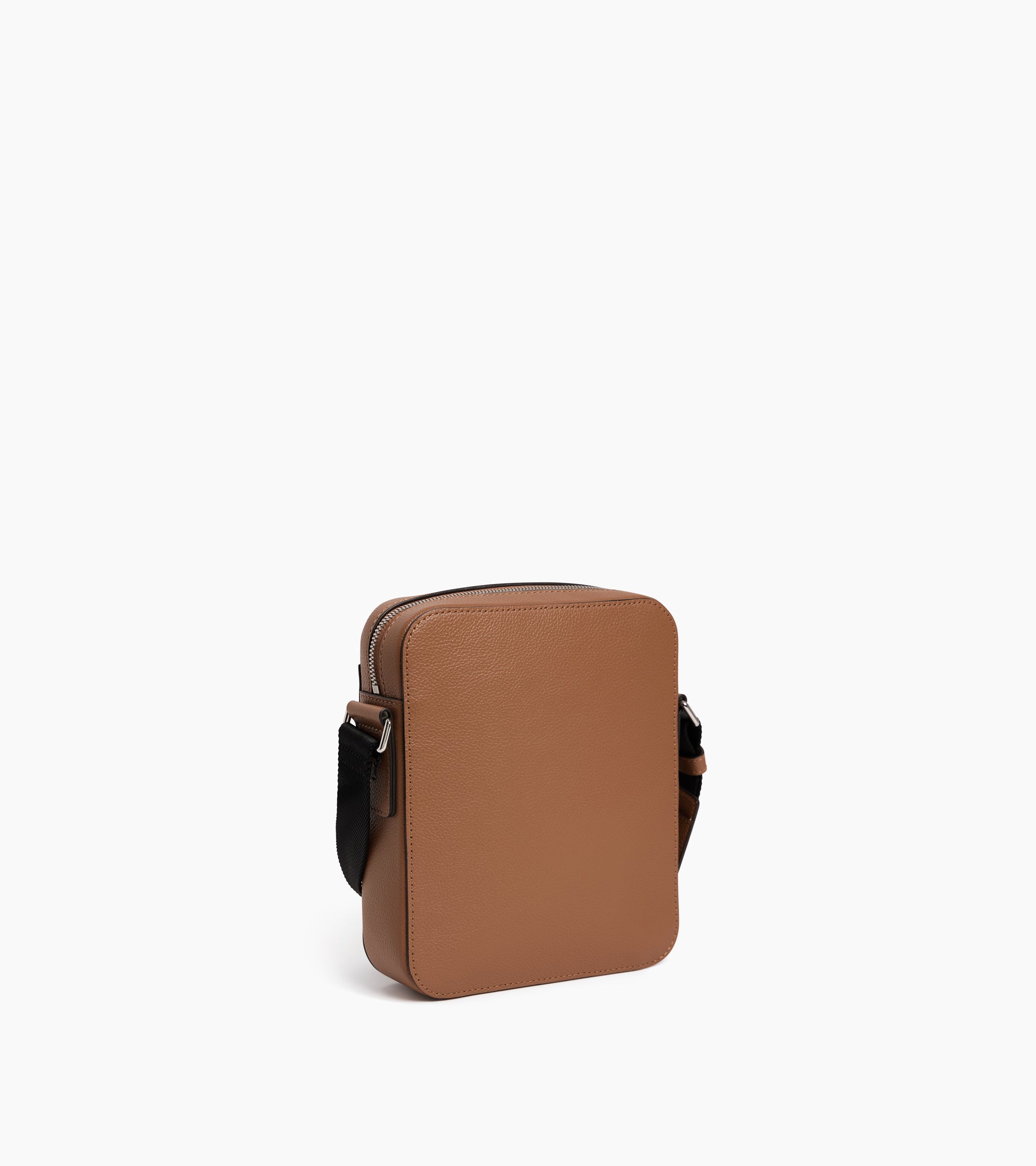 Petite sacoche zippée Emile en cuir grainé