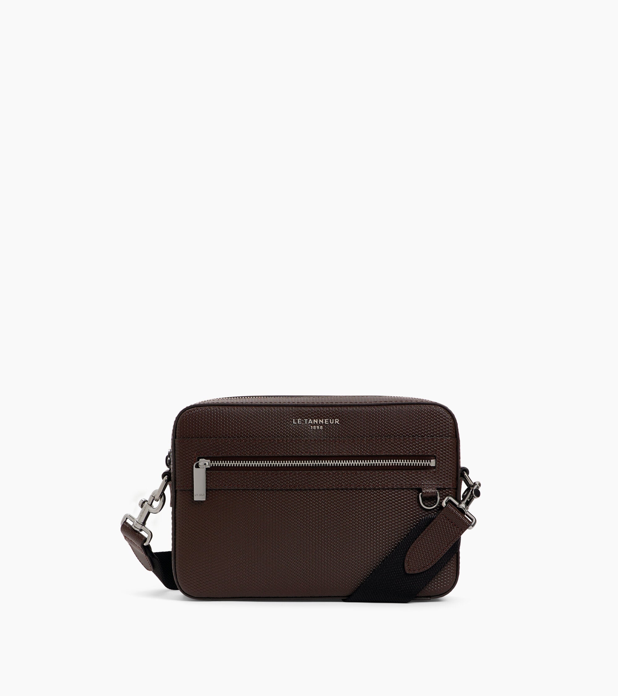 Emile small shoulder bag in T signature leather