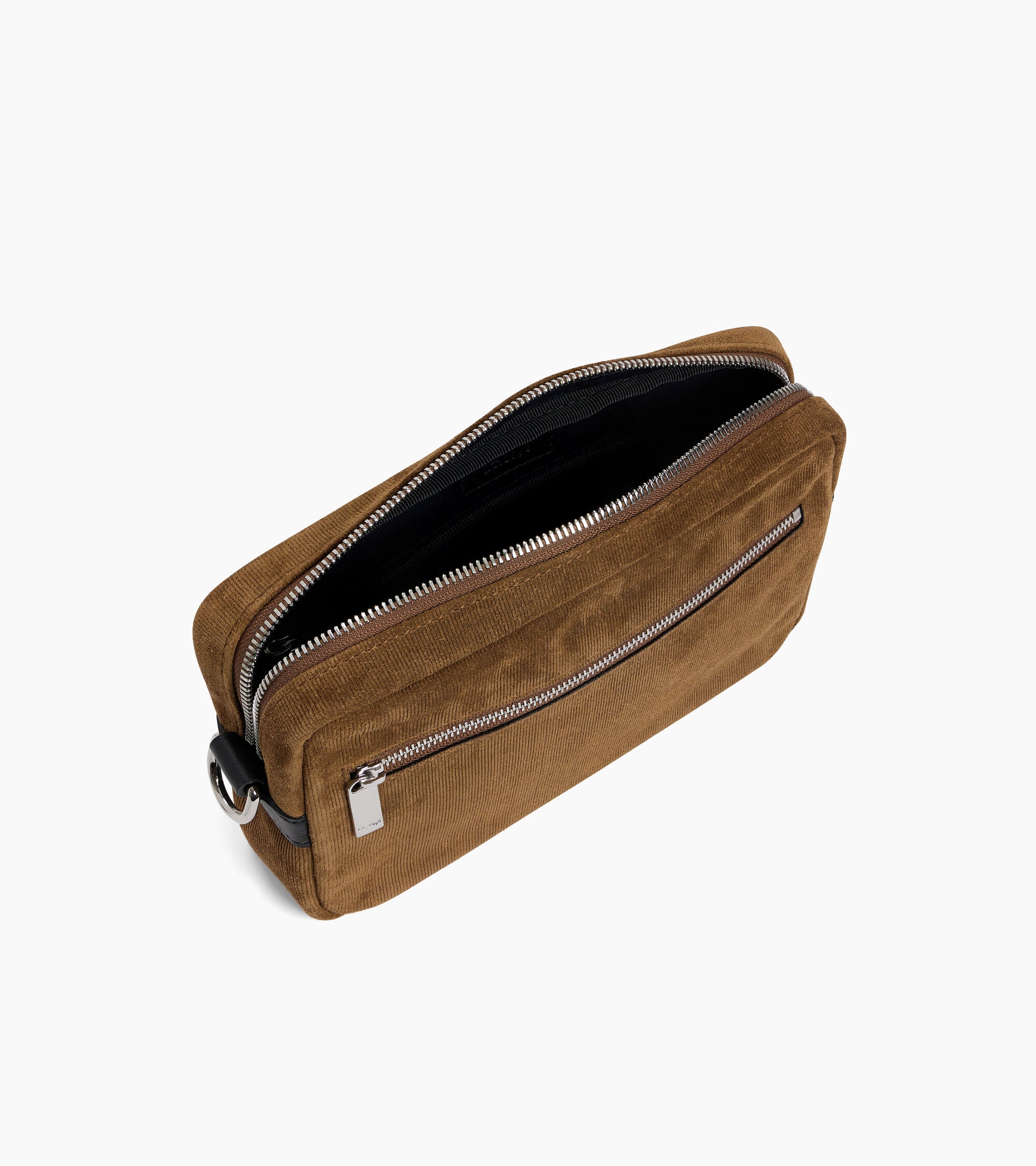 Petit sacoche Emile en cuir refente de velours embossé