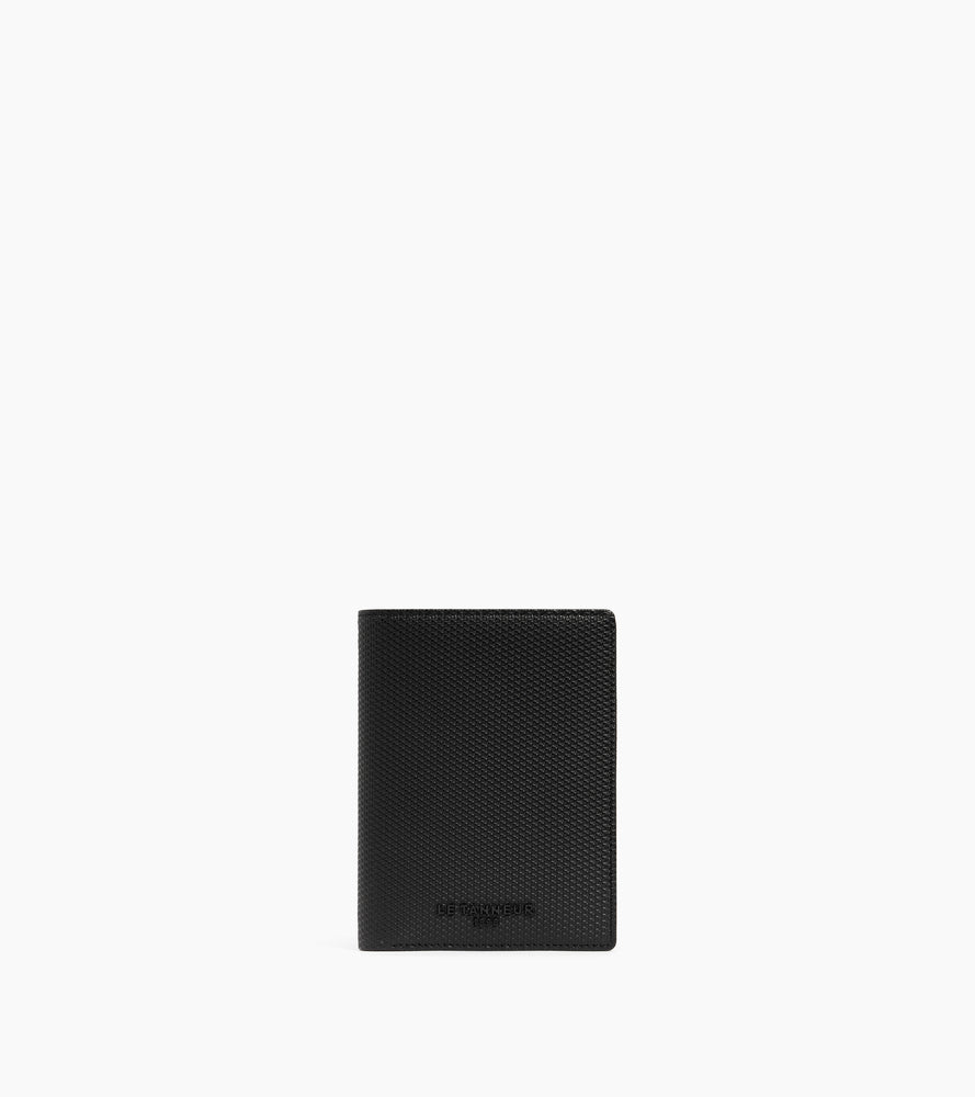 Emile vertical wallet in signature T leather