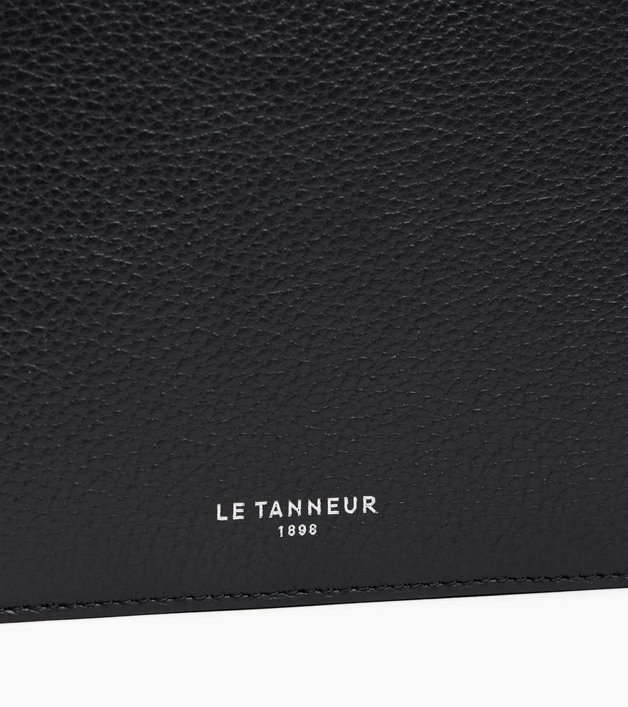 Geldbörse im Hochformat Emile mit Reißverschluss aus genarbtem Leder