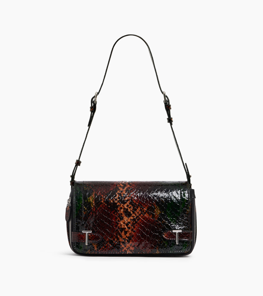 Petit sac bandoulière Simone en cuir effet python