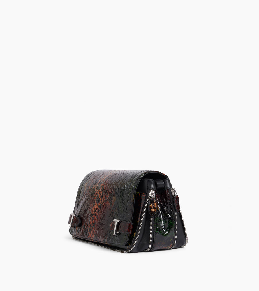 Petit sac bandoulière Simone en cuir effet python