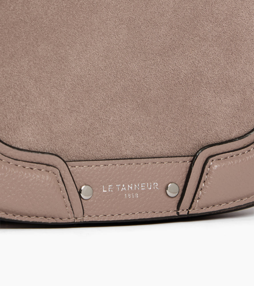 Petit sac à bandoulière Ella en cuir grainé et nubuck
