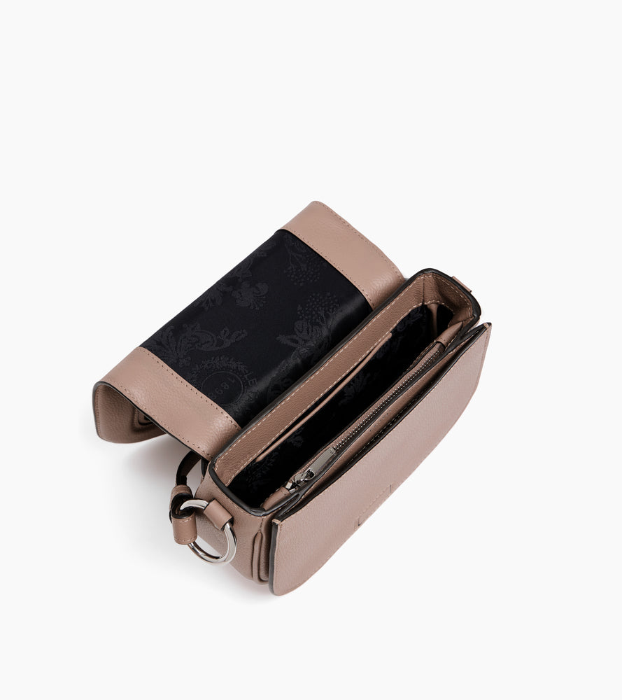 Petit sac à bandoulière Ella en cuir grainé et nubuck