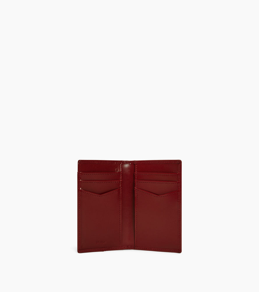 Charlotte smooth leather vertical card holder