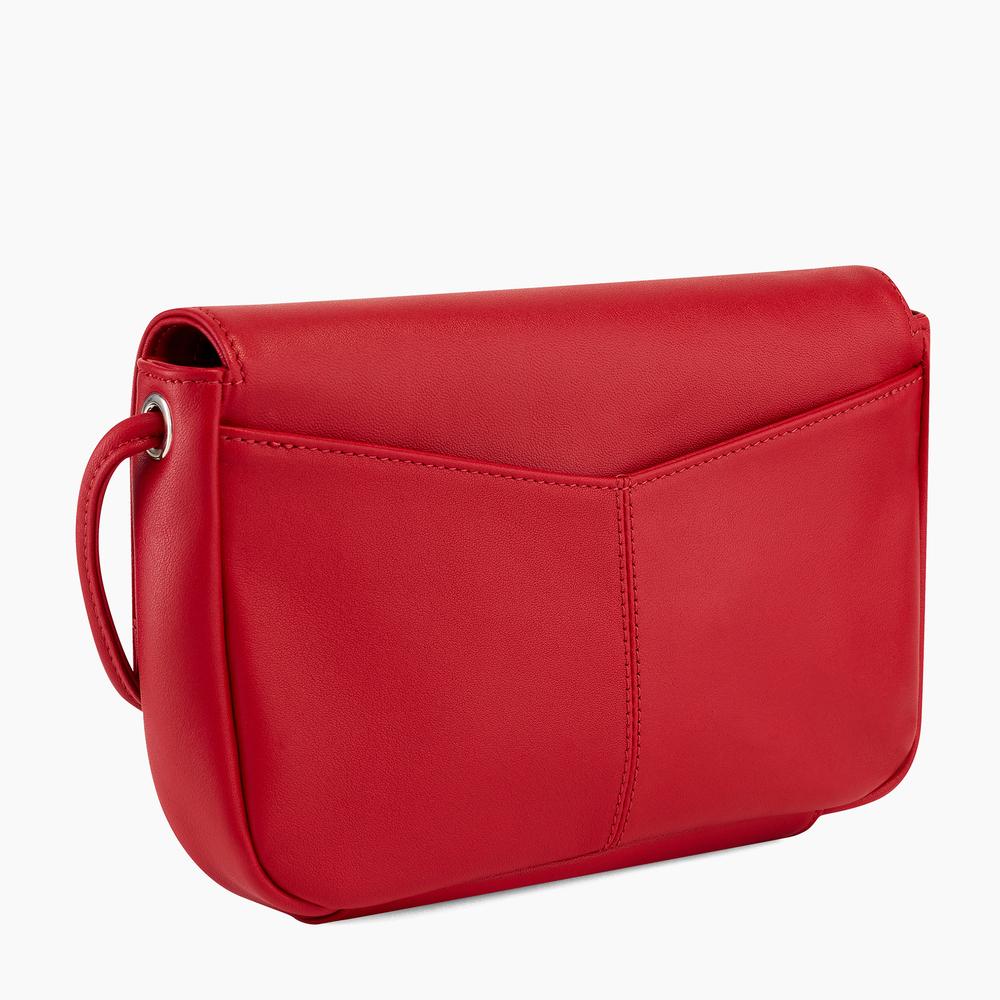 Pochette avec bandoulière amovible Charlotte en cuir lisse