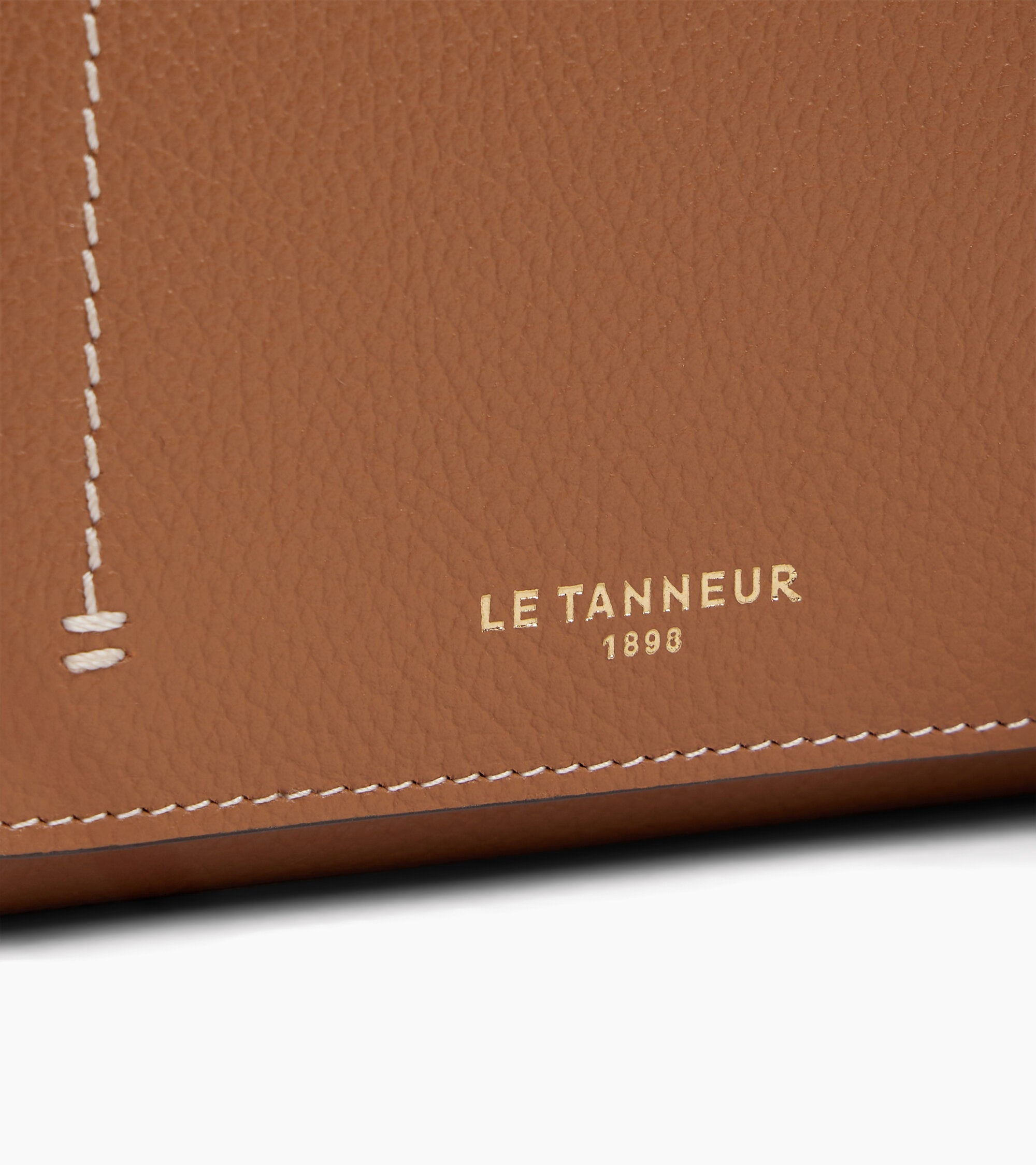 Louison small wallet with flap in grained leather