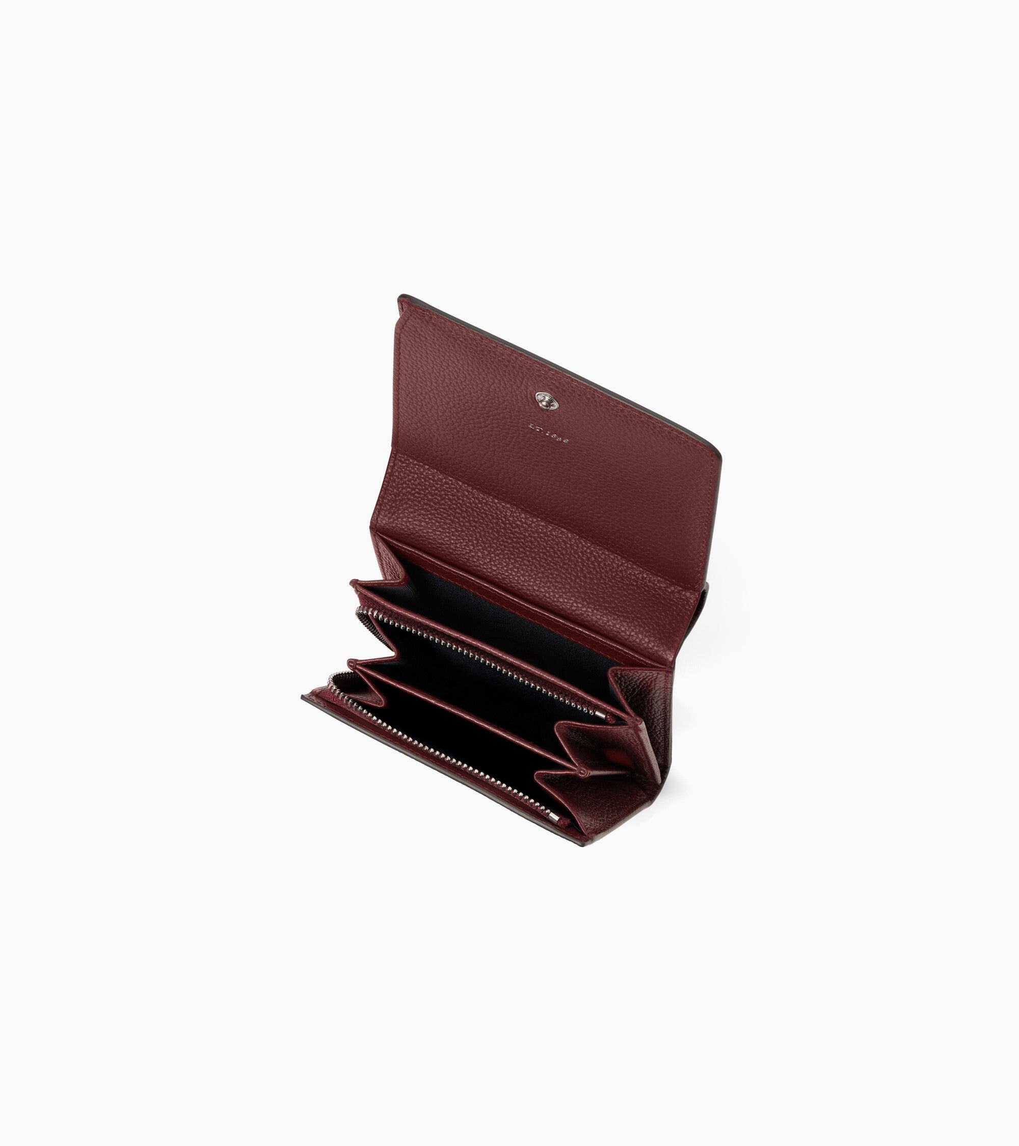 Louison small wallet with flap in grained leather