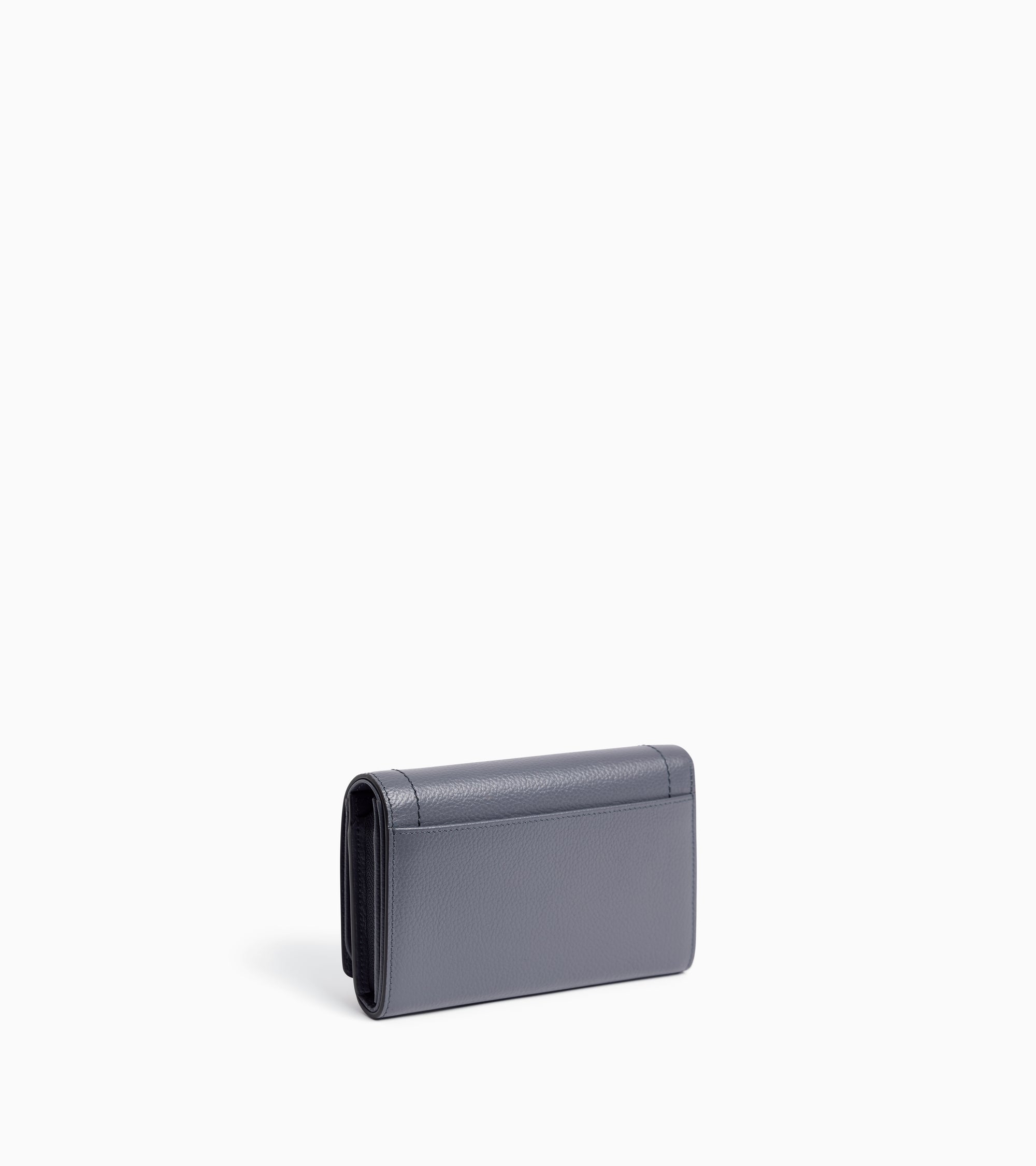 Louison medium wallet with flap in grained leather