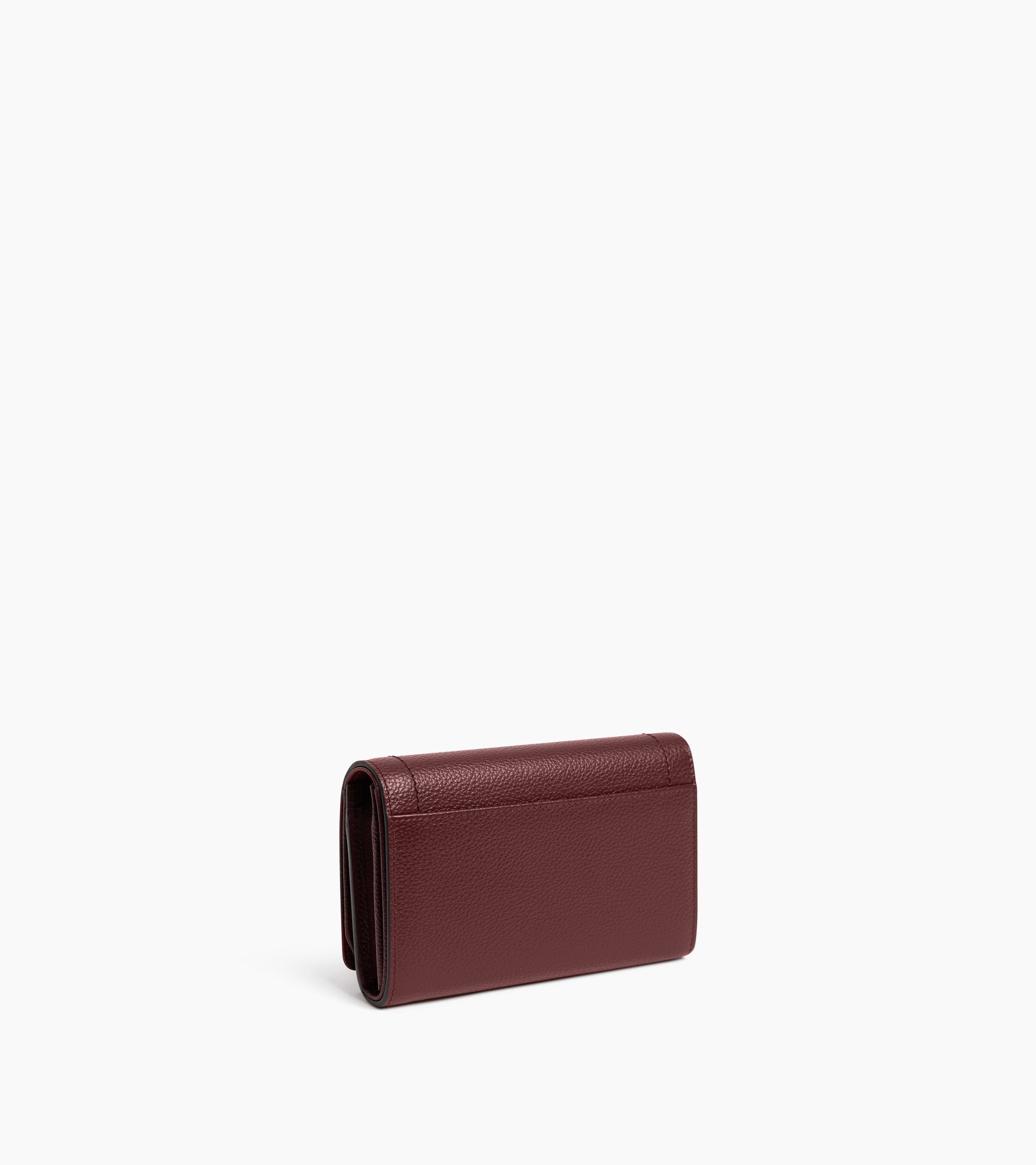 Louison medium wallet with flap in grained leather