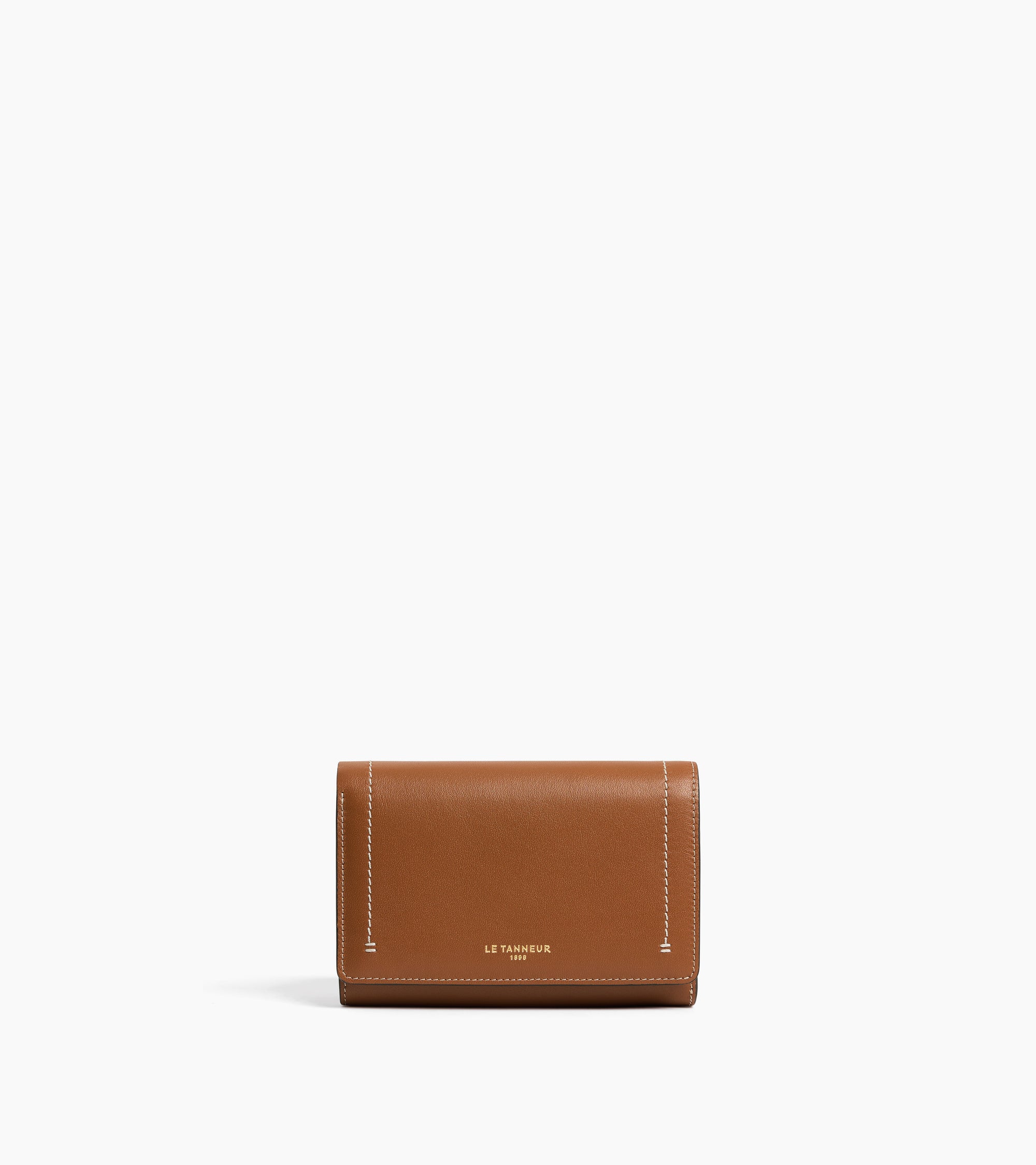 Louison medium wallet with flap in smooth leather