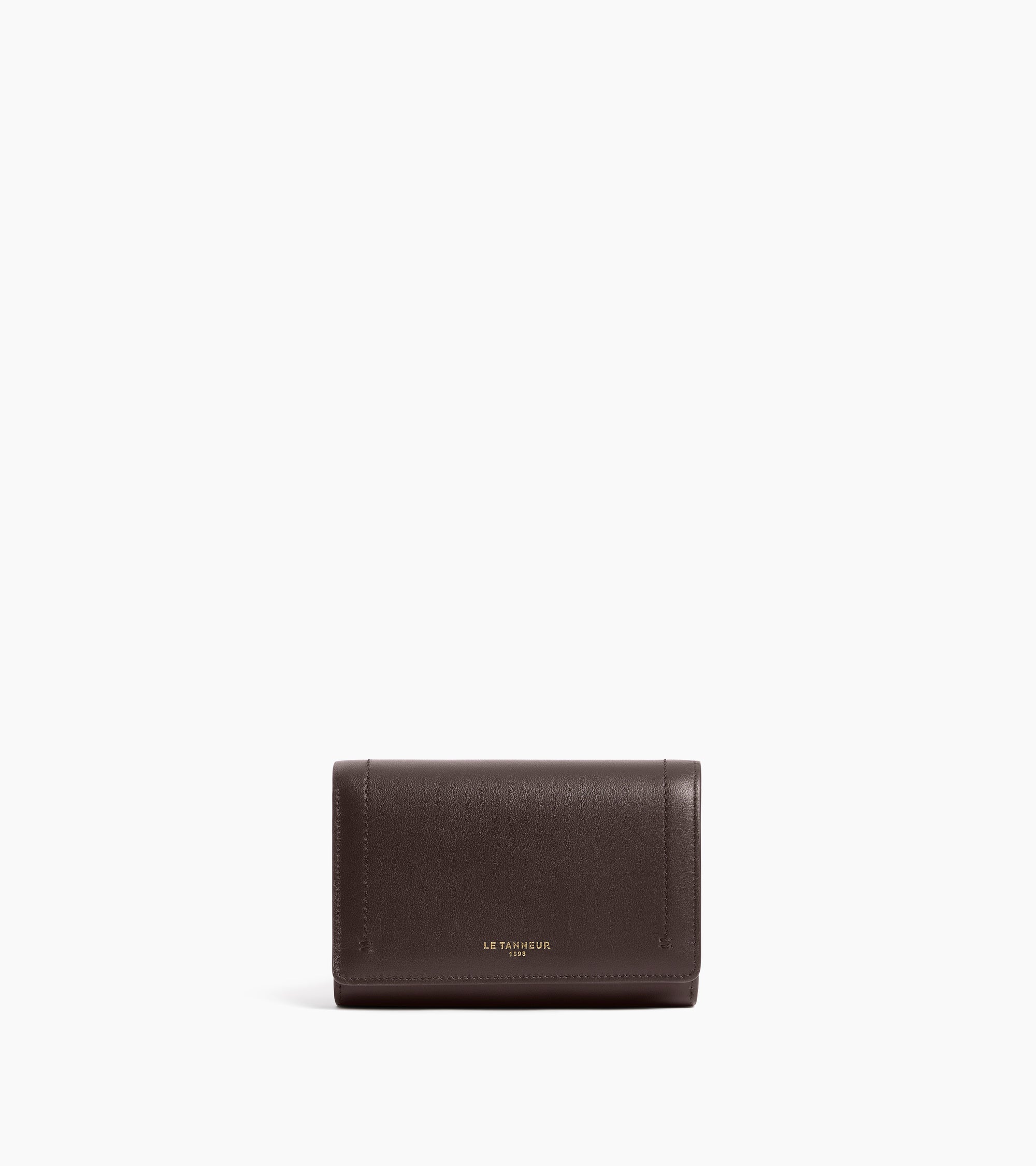 Louison medium wallet with flap in smooth leather