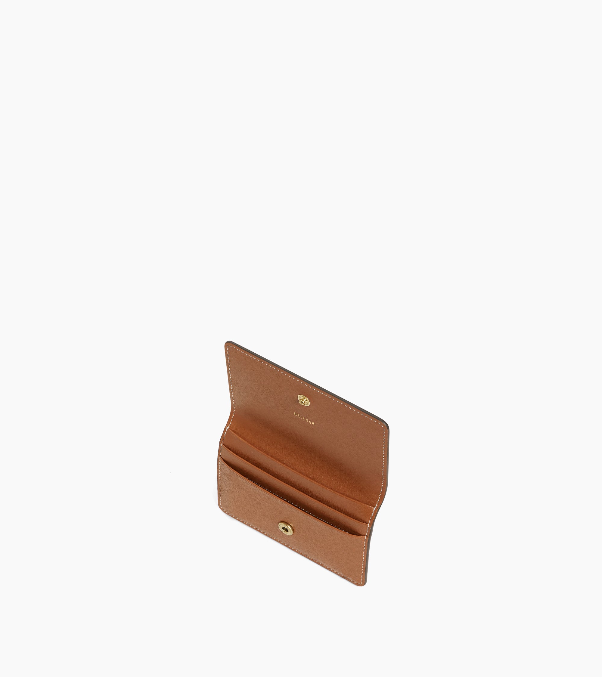 Louison small card holder with flap in smooth leather