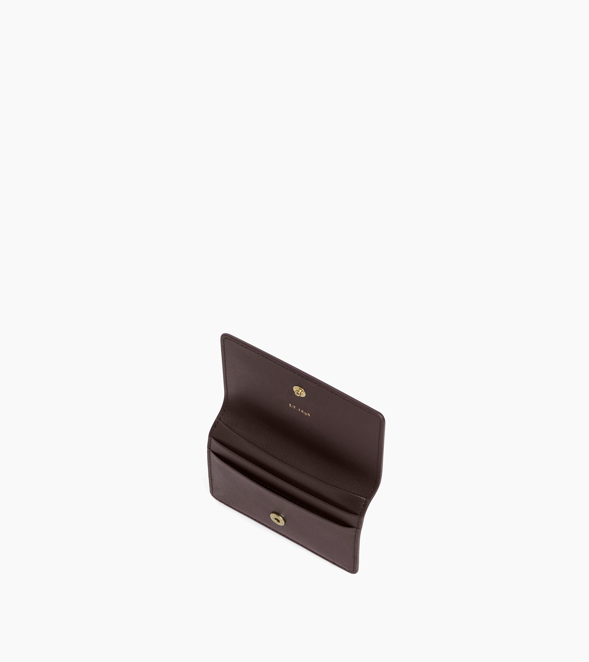 Louison small card holder with flap in smooth leather