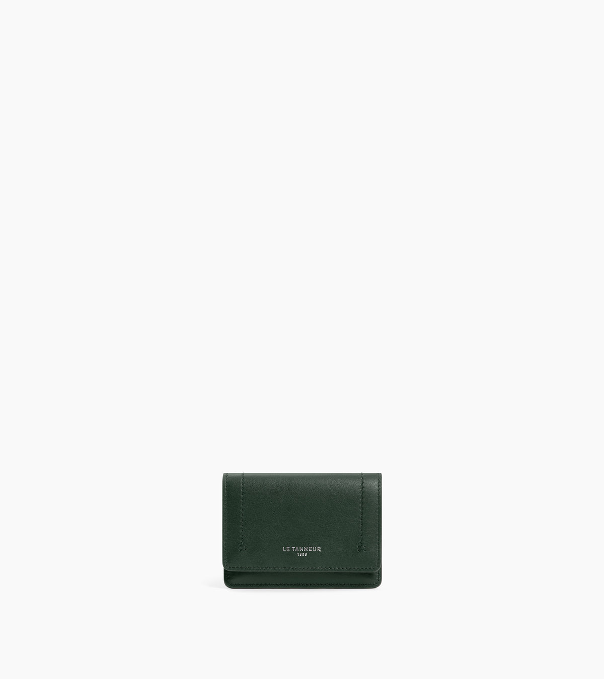 Petit porte cartes à rabat Louison en cuir lisse