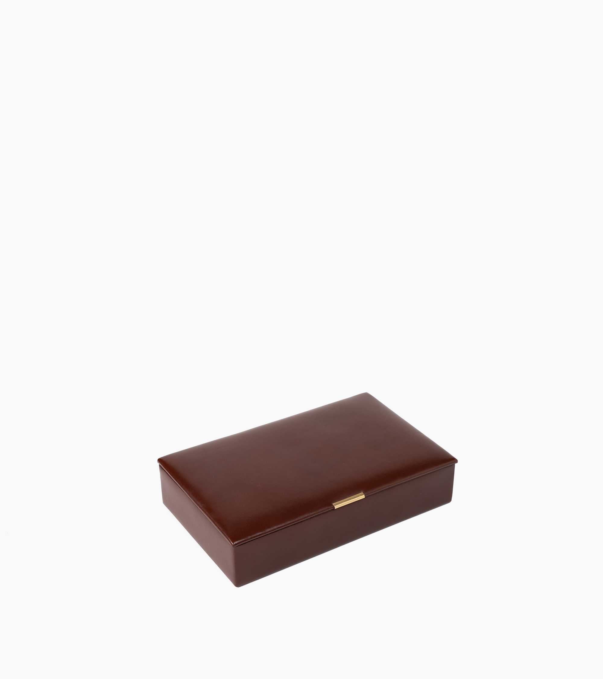 Small leather bridge game case