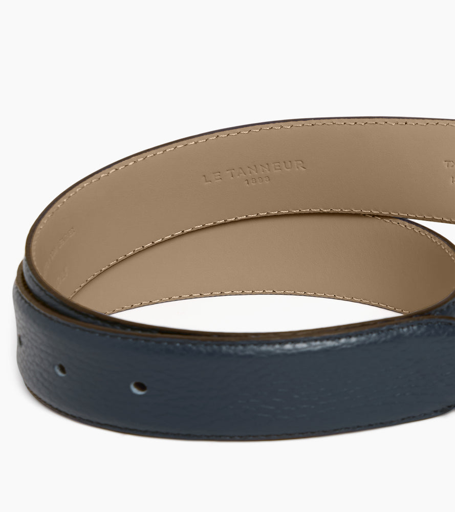 Ceinture homme avec boucle rectangle en cuir grainé