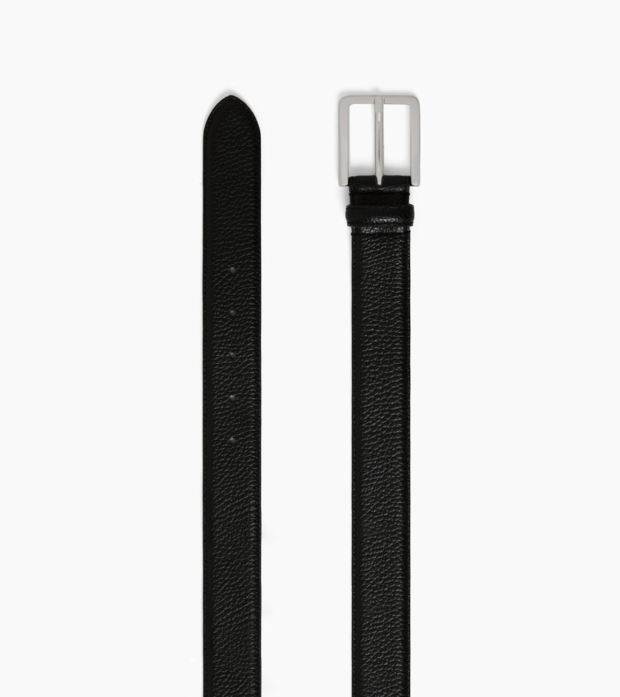 Ceinture homme avec boucle rectangle en cuir grainé